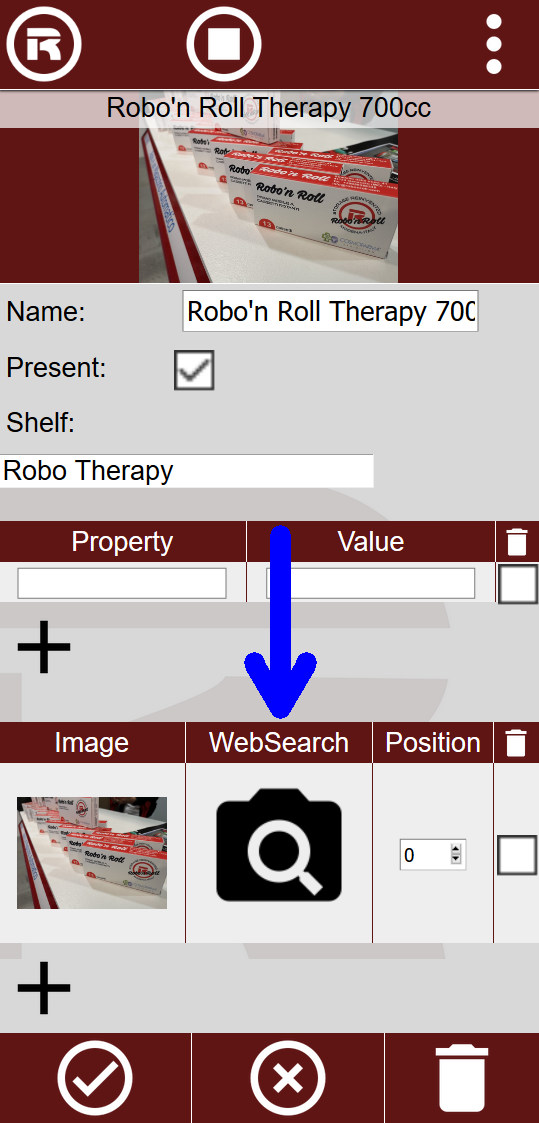 La ricerca immagini nella pagina di modifica oggetto: si può sovrascrivere una immagine esistente o crearne una nuova